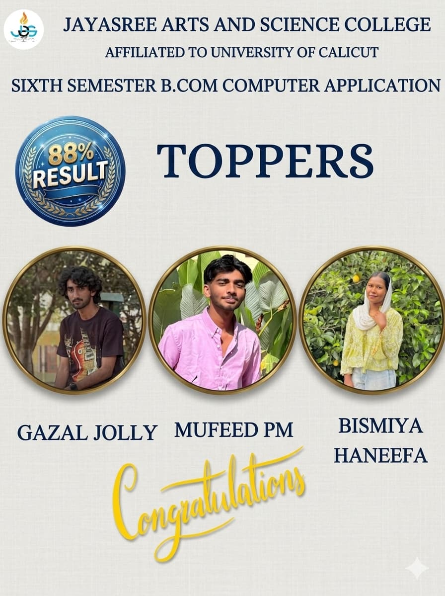 RESULT OF B.COM COMPUTER APPLIACTION